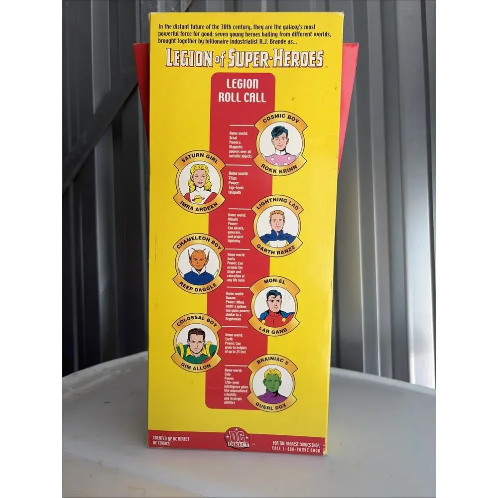 DC Direct 1999 Legion of Super Heroes ClubHouse Roll Call PVC Set 7-Figures New